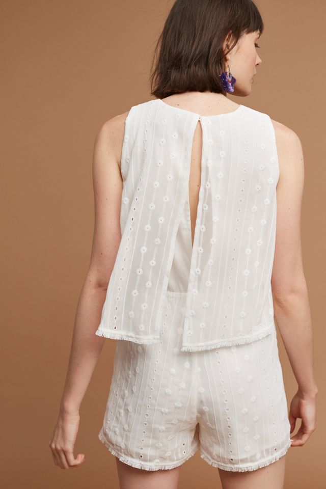 Sleeveless Lace-Up Romper #2