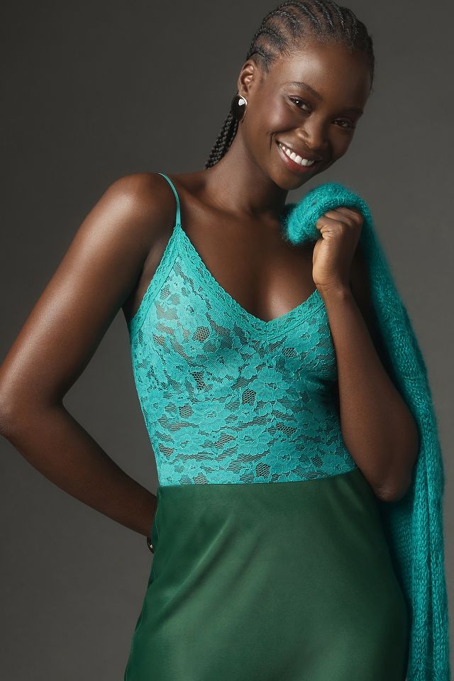 Teal store lace bodysuit