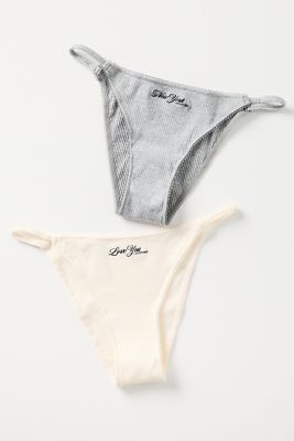 Love Stories Clio Tanga-Style Briefs, Set of 2