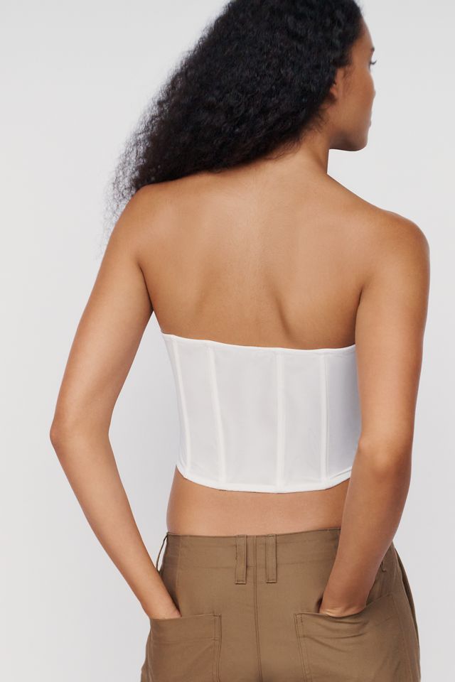 Fleur Du Mal Elara Embroidered Corset Top | Anthropologie