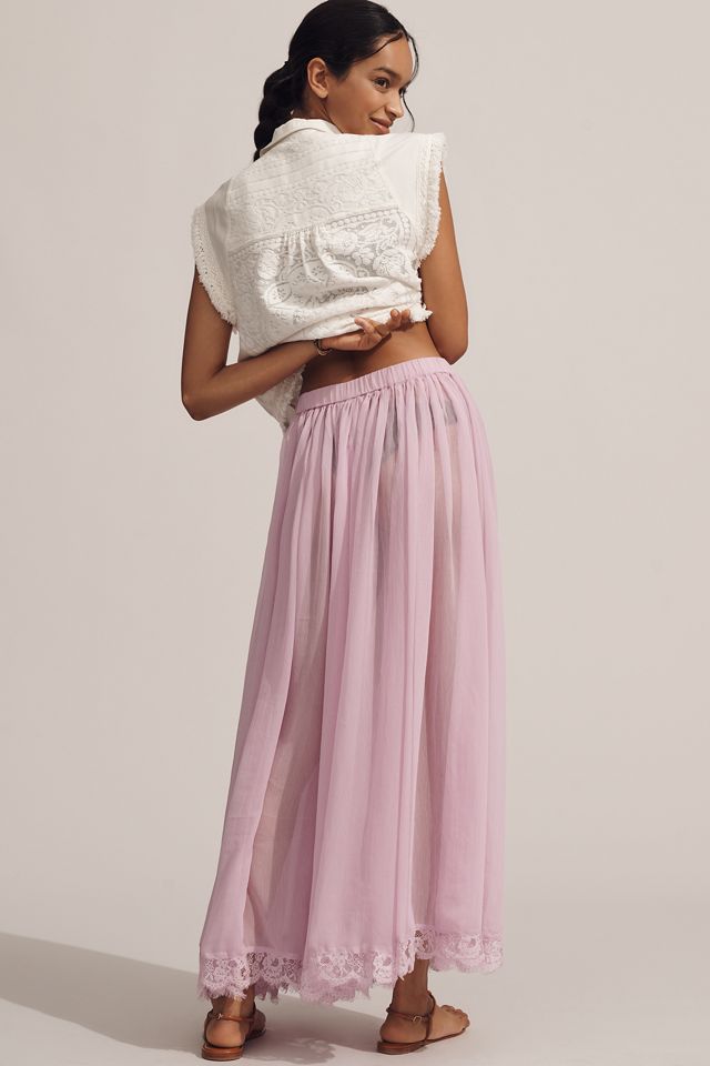 By Anthropologie Sheer Maxi Skirt #2