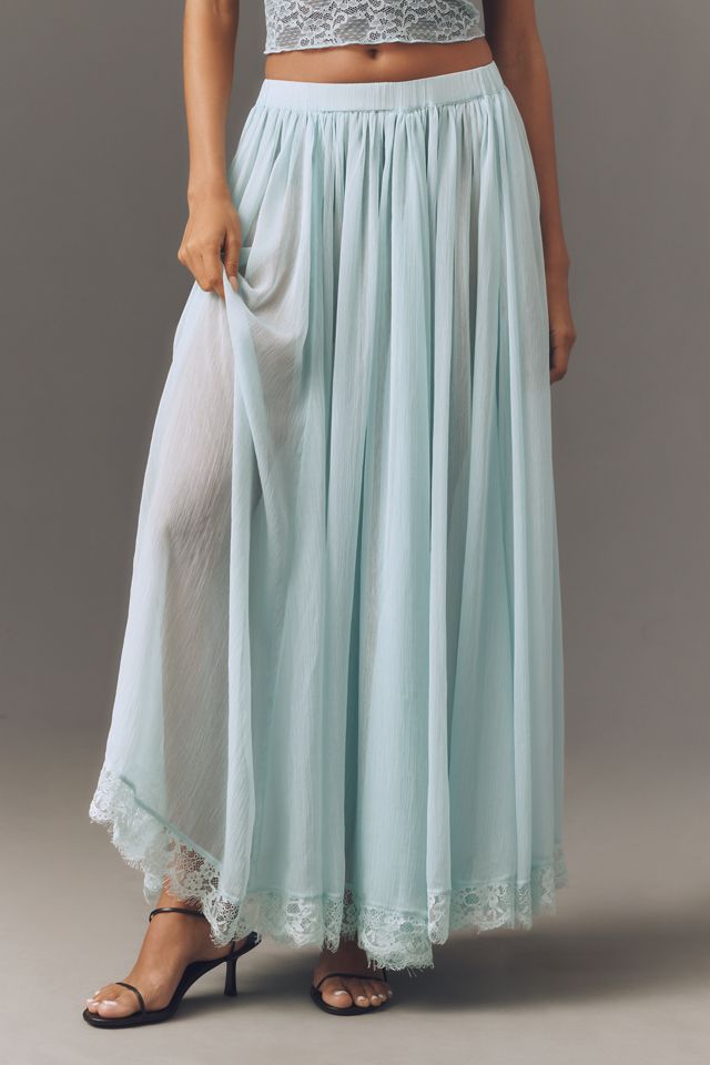 By Anthropologie Gonna Lunga Trasparente #2