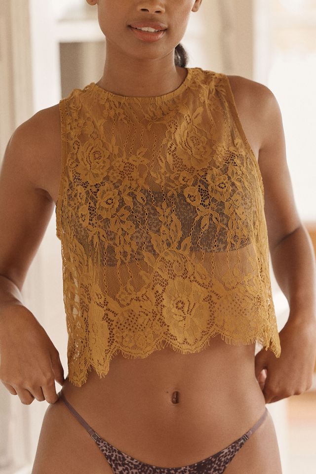 LyreBird Sheer Lace Swing Tank #2