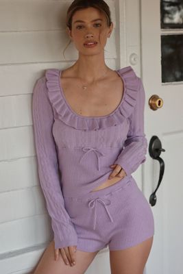 LyreBird Ribbed Sweater Shorts