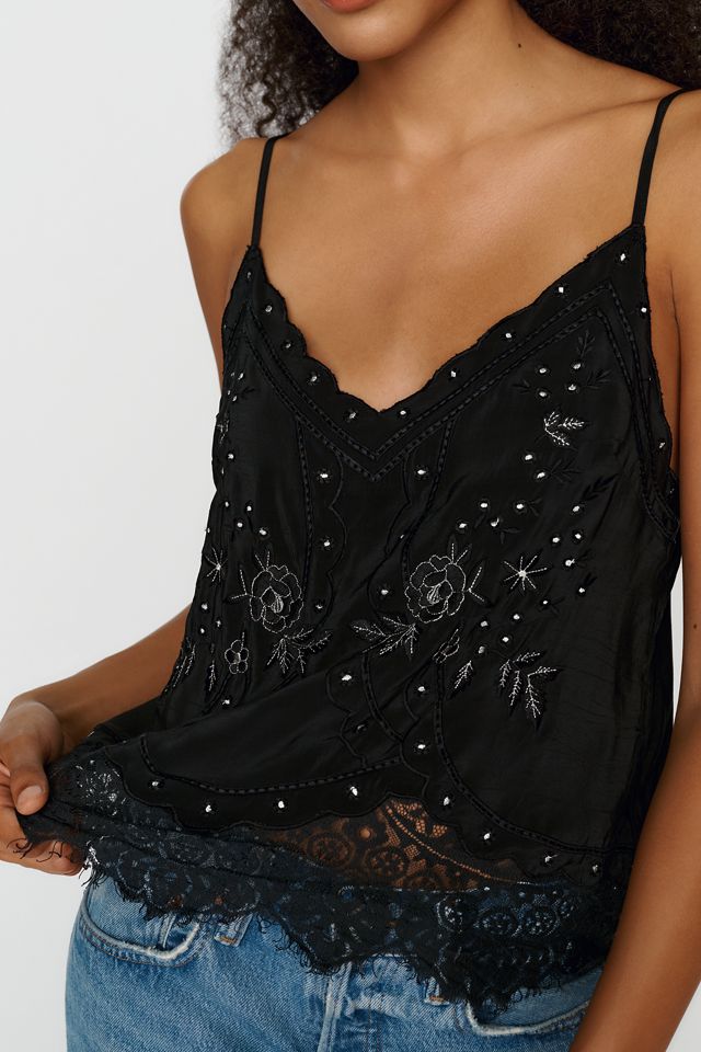LyreBird Embellished Lace Tank #2