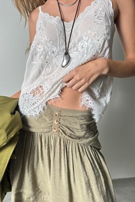 Maeve Long-Sleeve Organza Cuff Sweater | Anthropologie