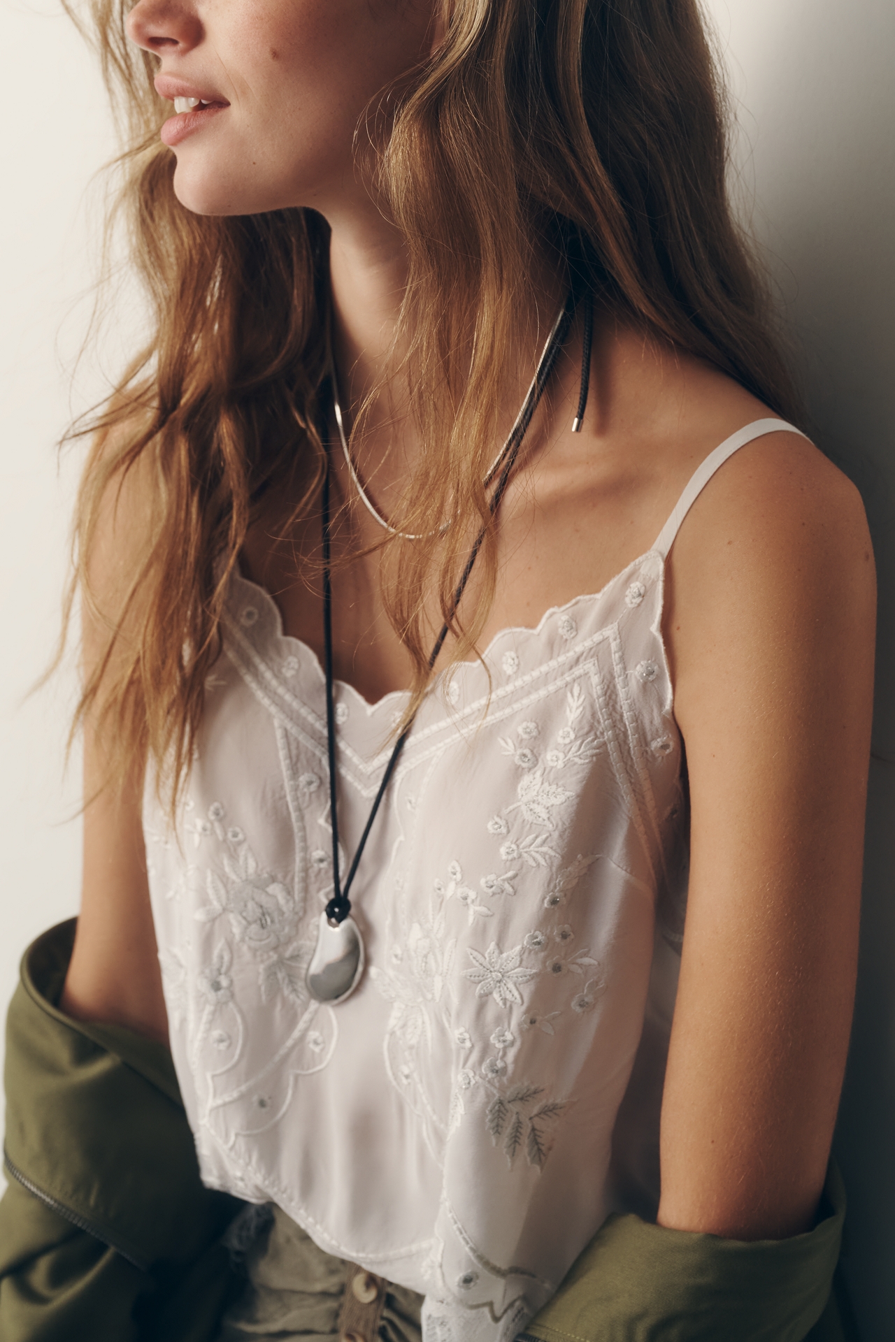 LyreBird Embellished Lace Tank