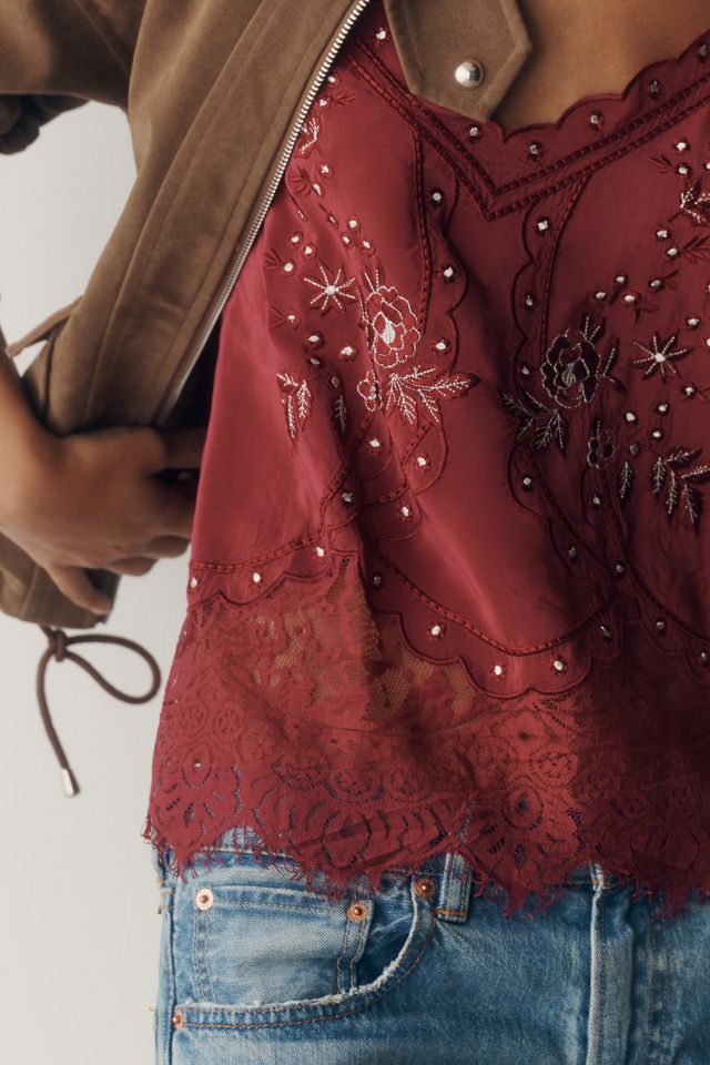 LyreBird Embellished Lace Tank #4