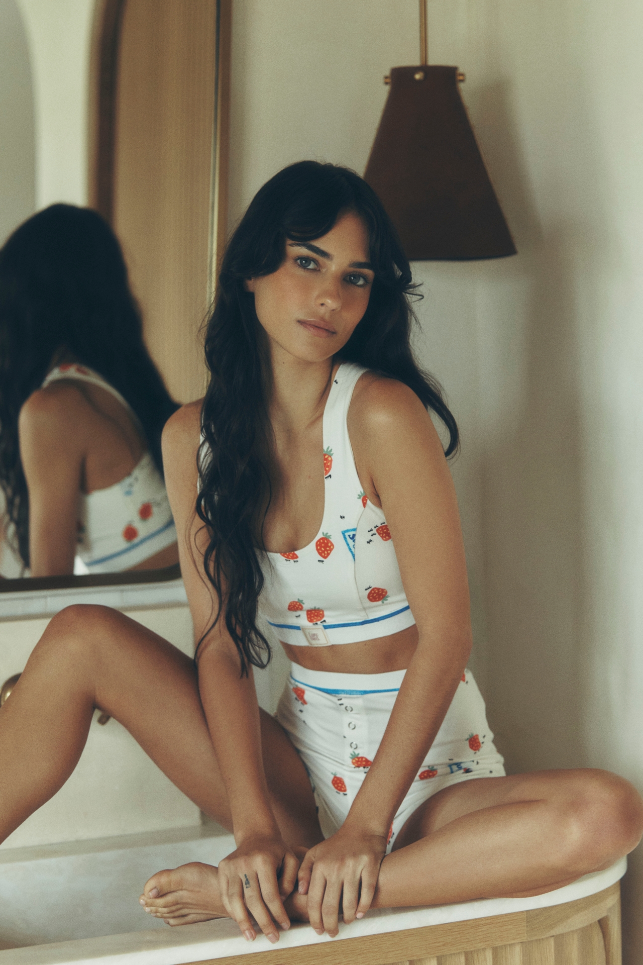 LyreBird x Danielle Kroll Cotton Stretch Scoop-Neck Bralette