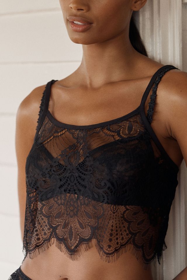 LyreBird Top Corto in Pizzo con Spalline #1