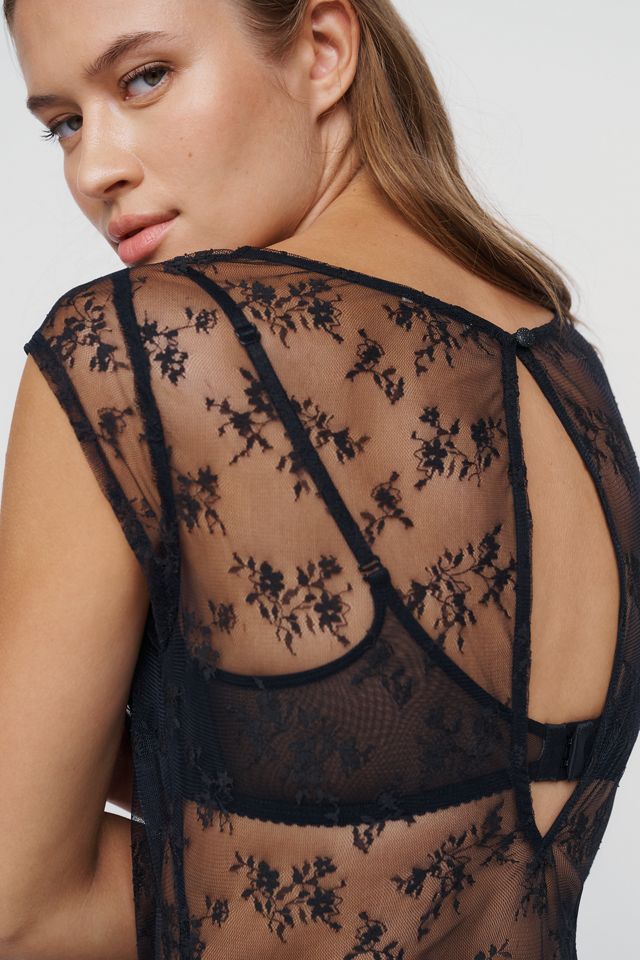 Vestido Maxi de Encaje Transparente LyreBird #1