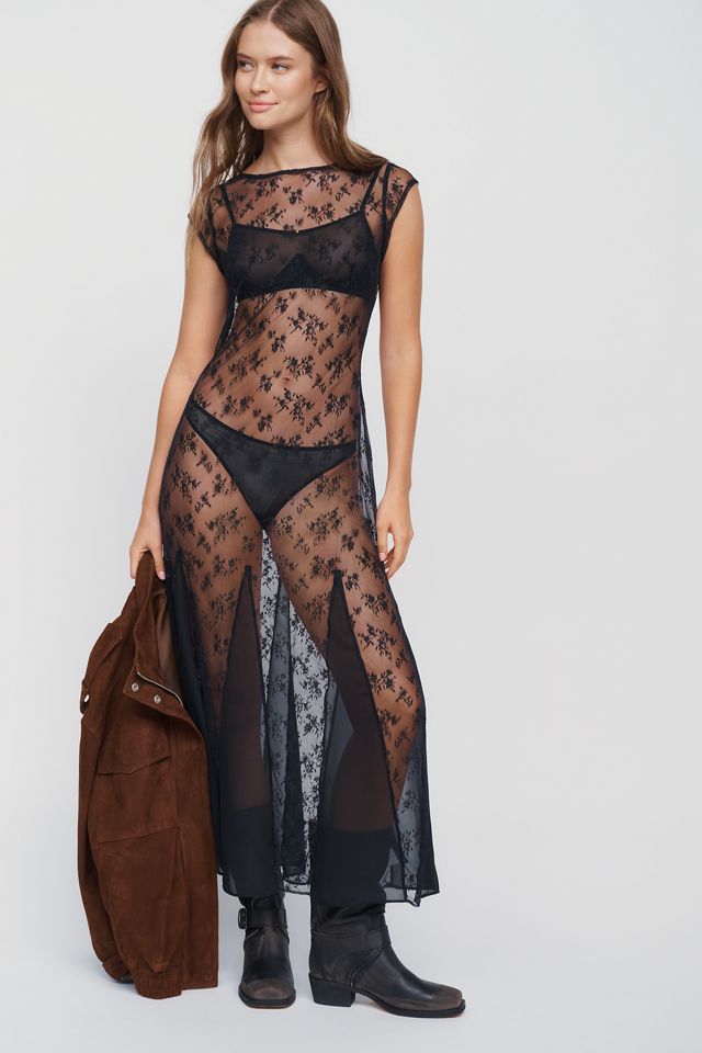 Vestido Maxi de Encaje Transparente LyreBird #2
