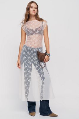 LyreBird Sheer Lace Maxi Dress