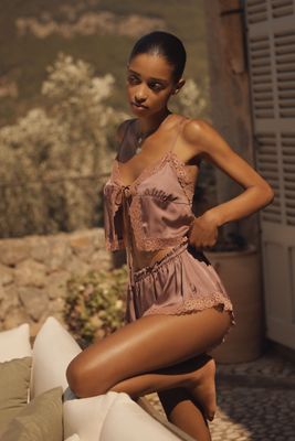 Pantaloncini Tap in Seta LyreBird