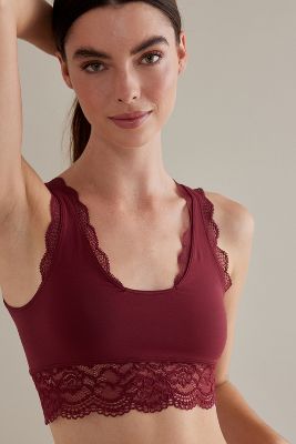 Womens Anthropologie Intimates  Seamless Scalloped Bralette FRENCH ROAST <  Ditchlingstudio