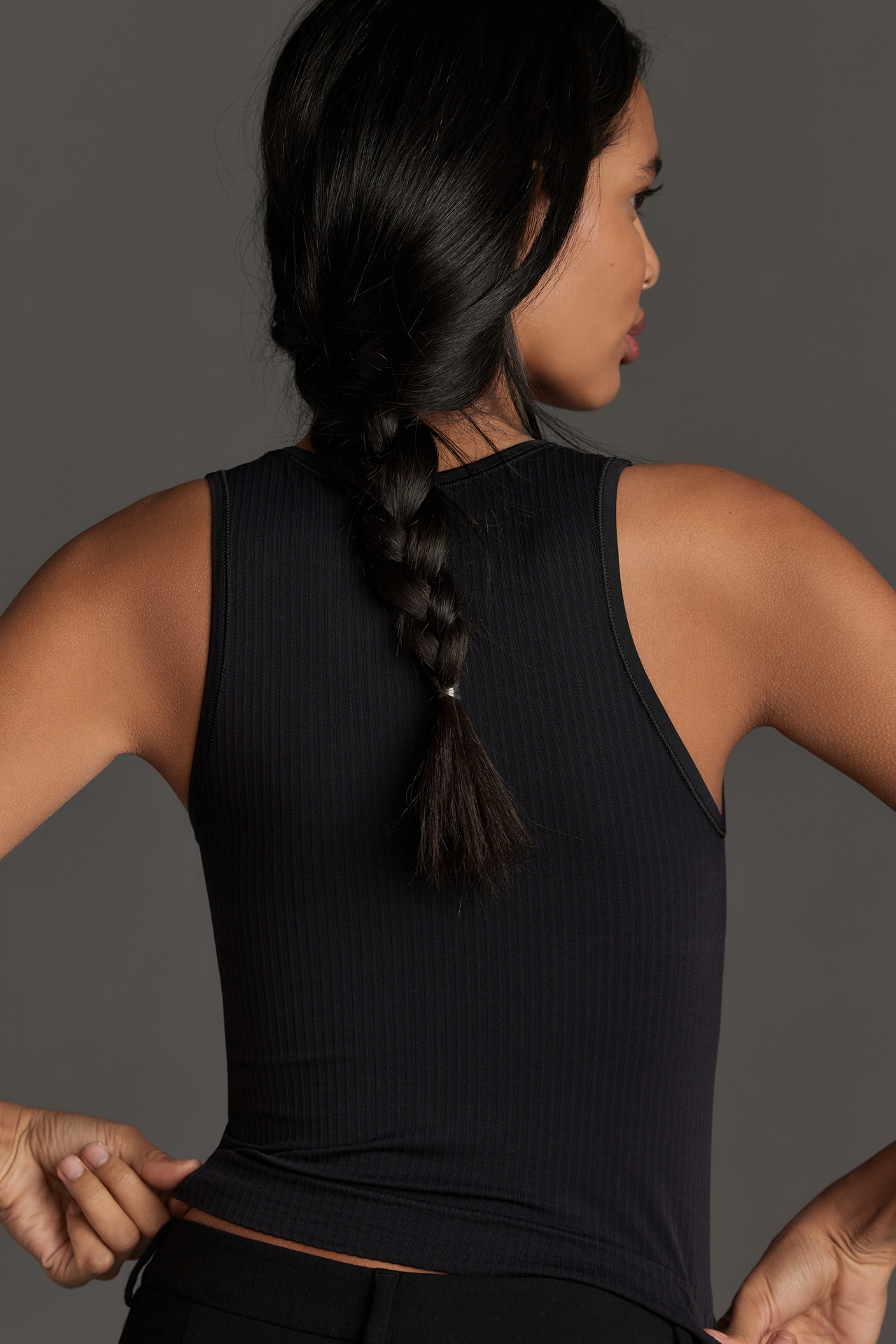 The Reegan Seamless Ribbed Cropped Tank