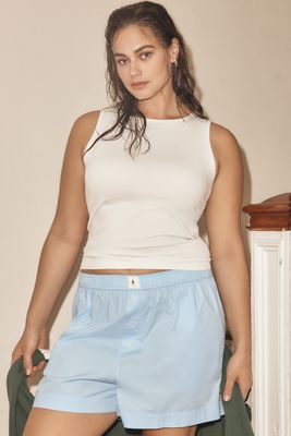 Reegan Crew-Neck Crop Racerback Seamless Tank