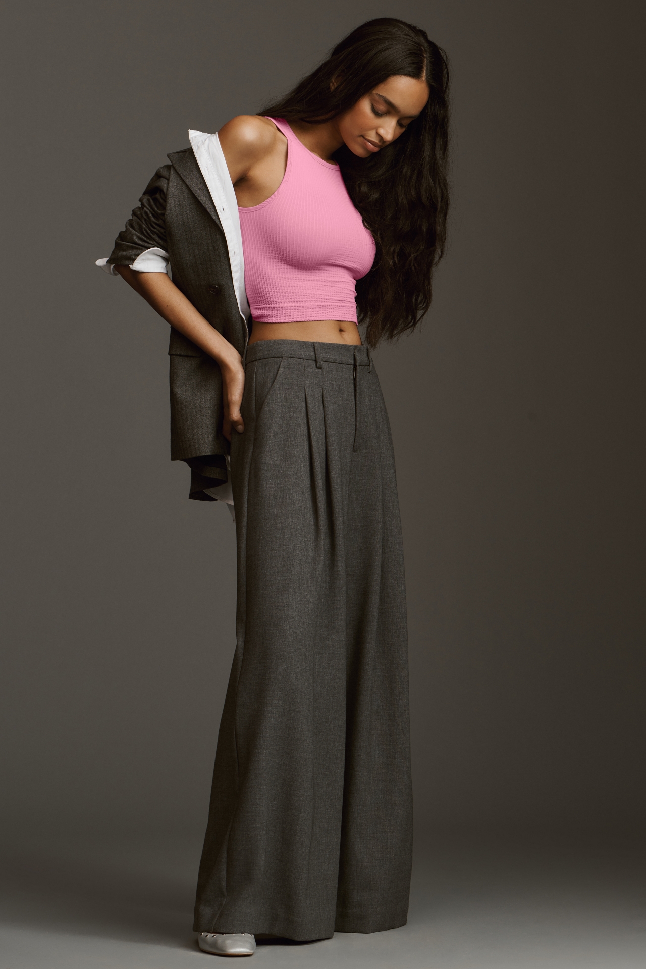 The Reegan Crew-Neck Crop Racerback Seamless Tank Top