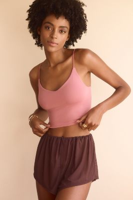 Shop By Anthropologie The Renna Seamless V-neck Tank In Pink