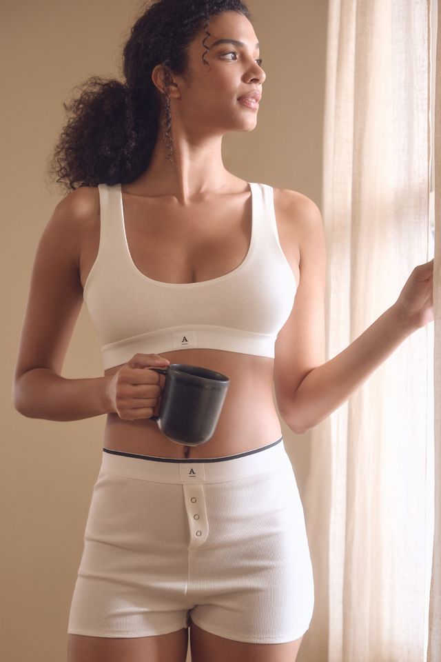 By Anthropologie Ribbed Cotton Boyshorts #2