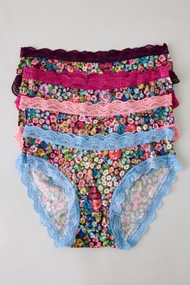 Stripe & Stare Pansy Pop The Original Knicker, Confezione da 4