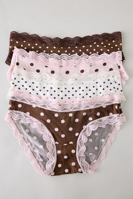Stripe & Stare Culotte originale à pois napolitains, lot de 4