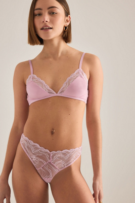 Calvin Klein Unisex Pink Unlined Triangle Bra Medium