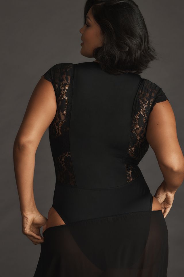 By Anthropologie Cap-Sleeve Lace Bodysuit #5