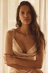 By Anthropologie Tie-Strap Cowl-Neck Mini Slip Dress