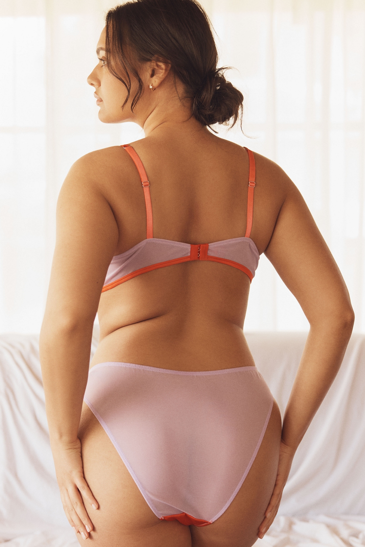 LyreBird Satin Mesh Triangle Bra