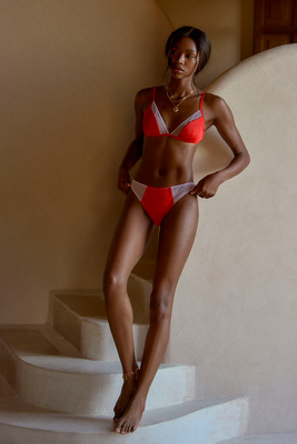 LyreBird Satin Mesh Bikini Briefs