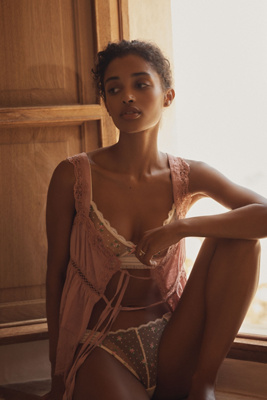 Lyrebird Embroidered Panty In Transparent