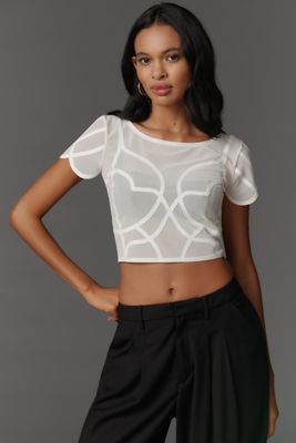 By Anthropologie Soutache Baby Tee