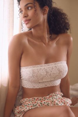 Shop By Anthropologie Lace Bandeau Bra In White