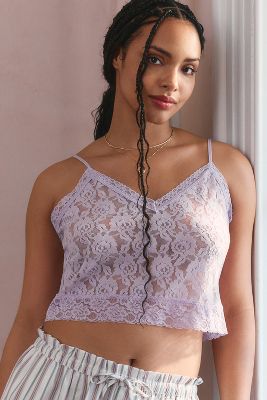 Shop By Anthropologie Lace Cami In Purple