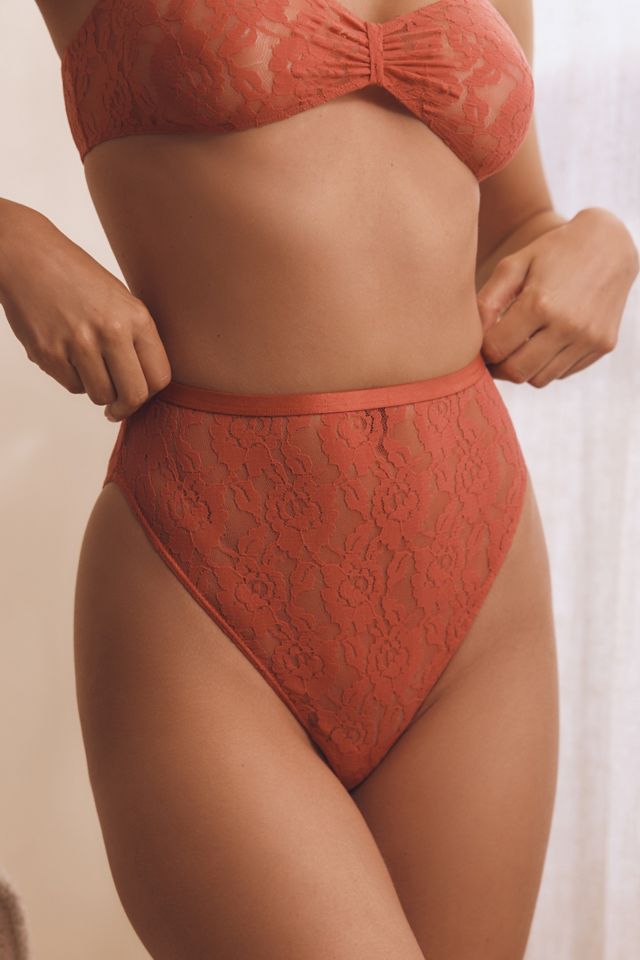 By Anthropologie High-Waisted Lace Briefs #3