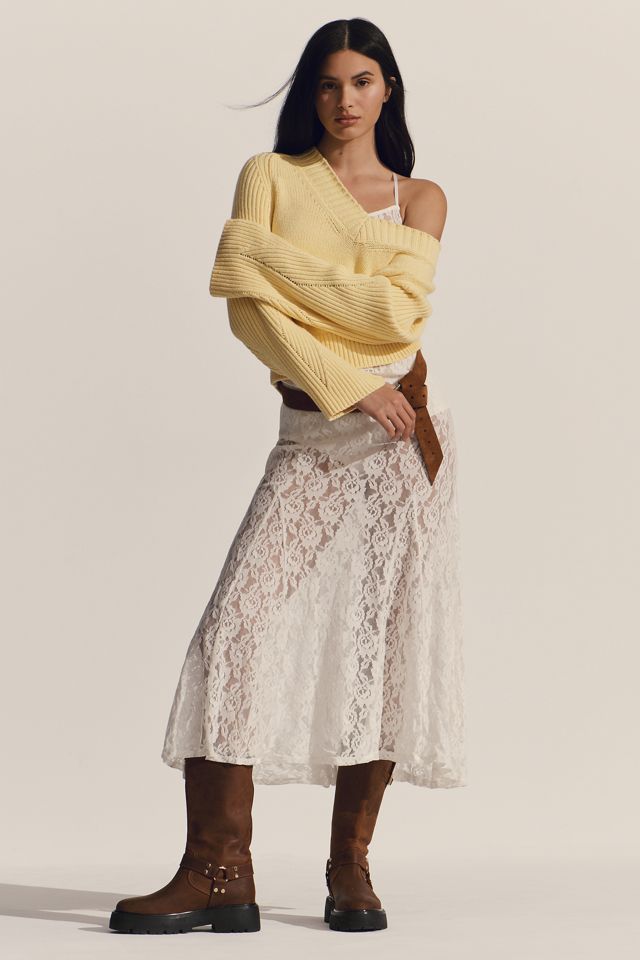 By Anthropologie Lace Godet Maxi Slip Dress #5