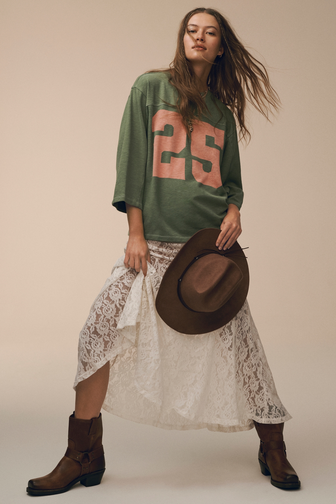 By Anthropologie Lace Godet Maxi Slip Dress