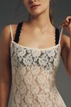 By Anthropologie Lace Godet Maxi Slip Dress