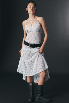 By Anthropologie Lace Godet Maxi Slip Dress