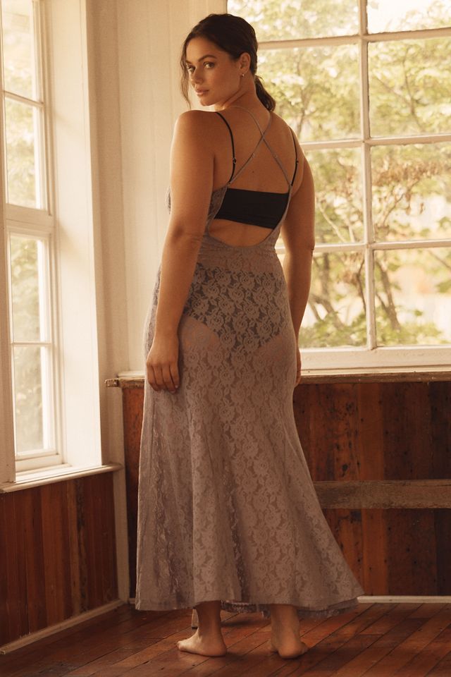 By Anthropologie Lace Godet Maxi Slip Dress #5