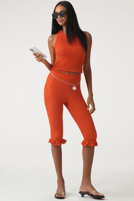 Pantalon Capri en Maille Popcorn Par Anthropologie