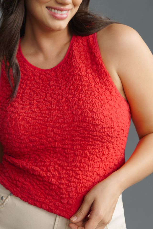 By Anthropologie Textured Racerback Tank #5