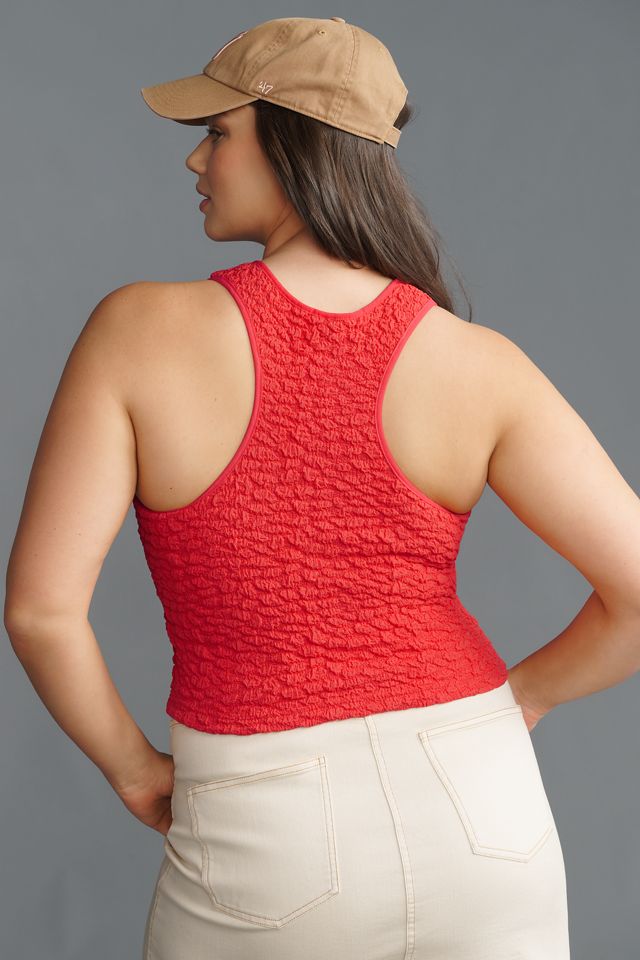 By Anthropologie Textured Racerback Tank #6