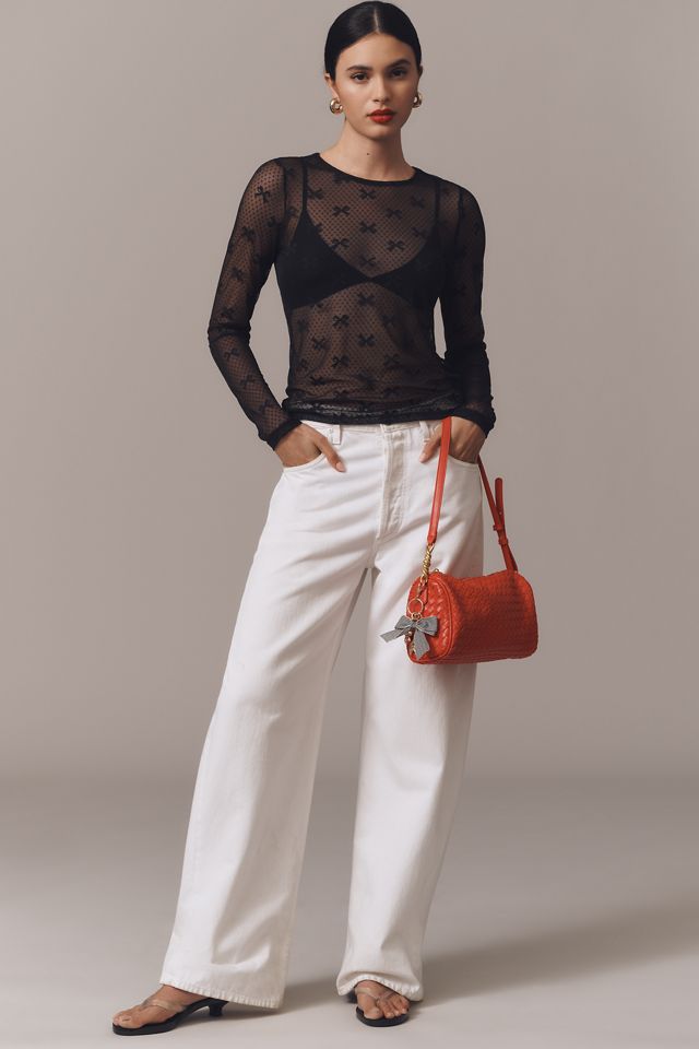 By Anthropologie Long-Sleeve Novelty Lace Top #3