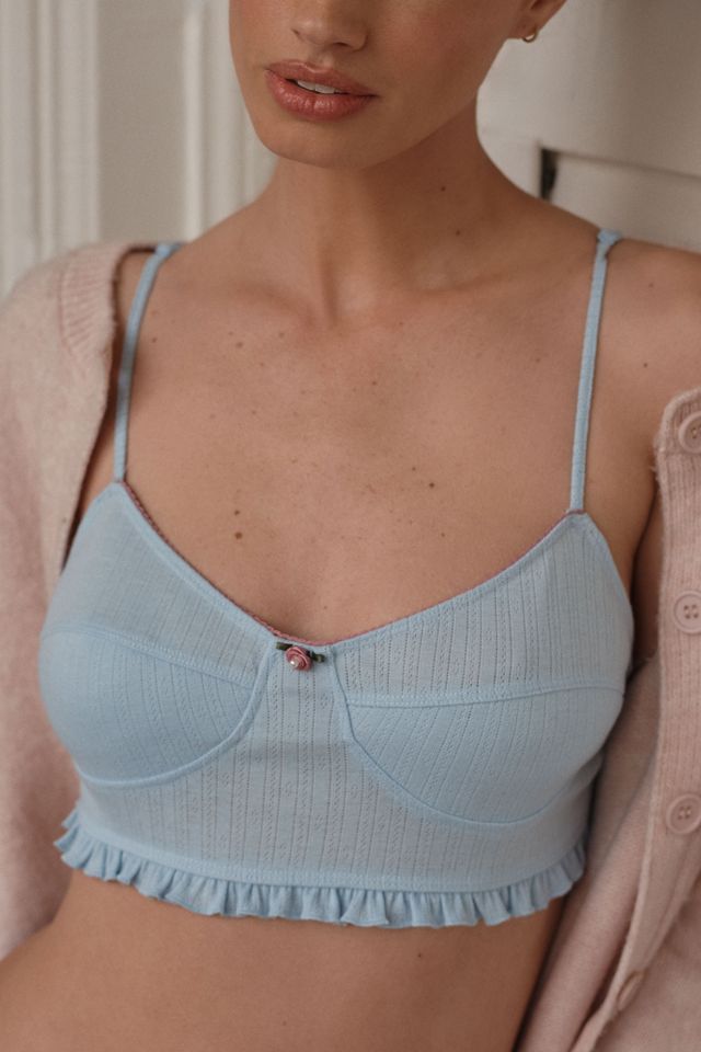 LyreBird Pointelle Longline Bralette #2