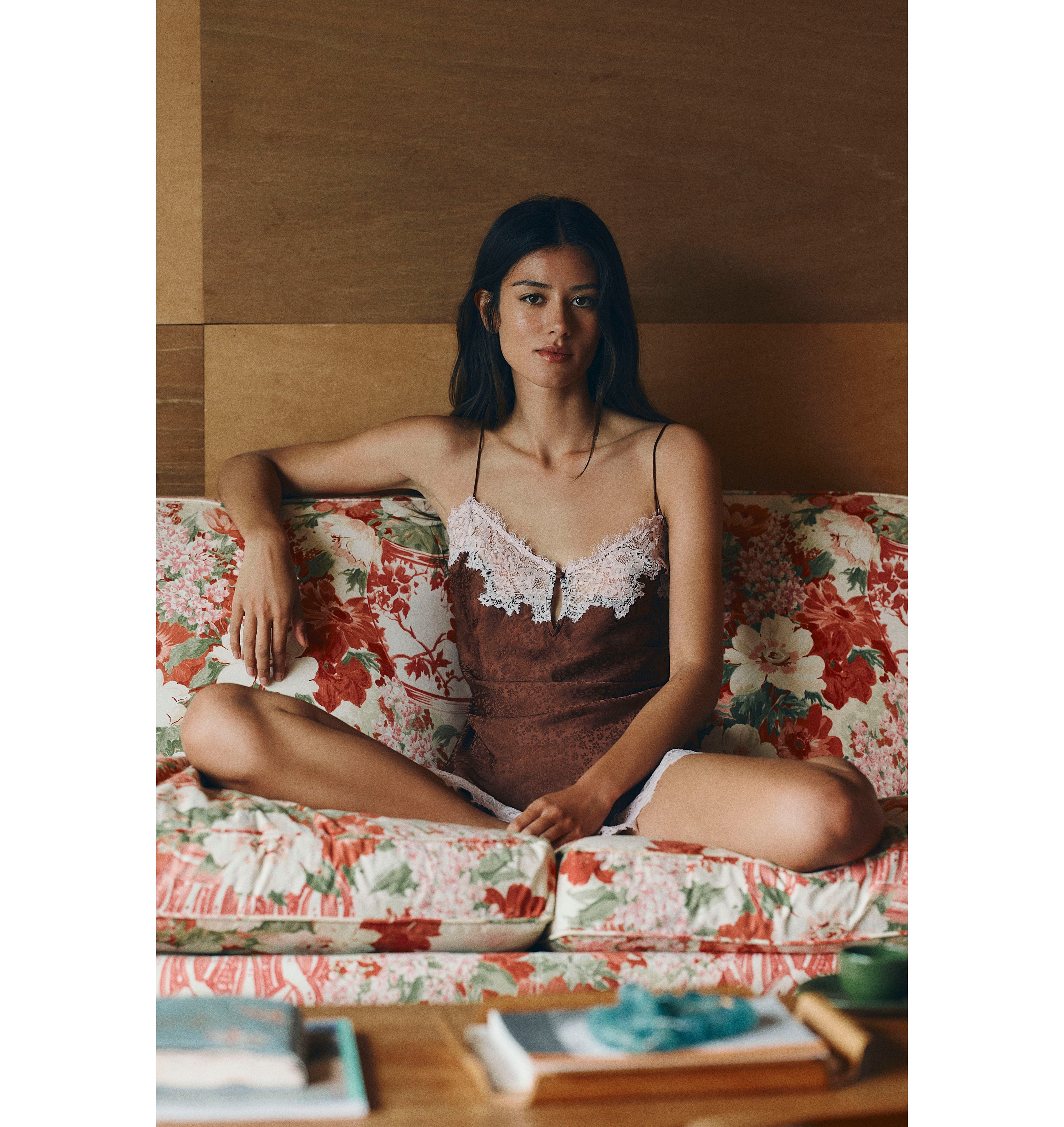 LyreBird Lace Trim Mini Dress