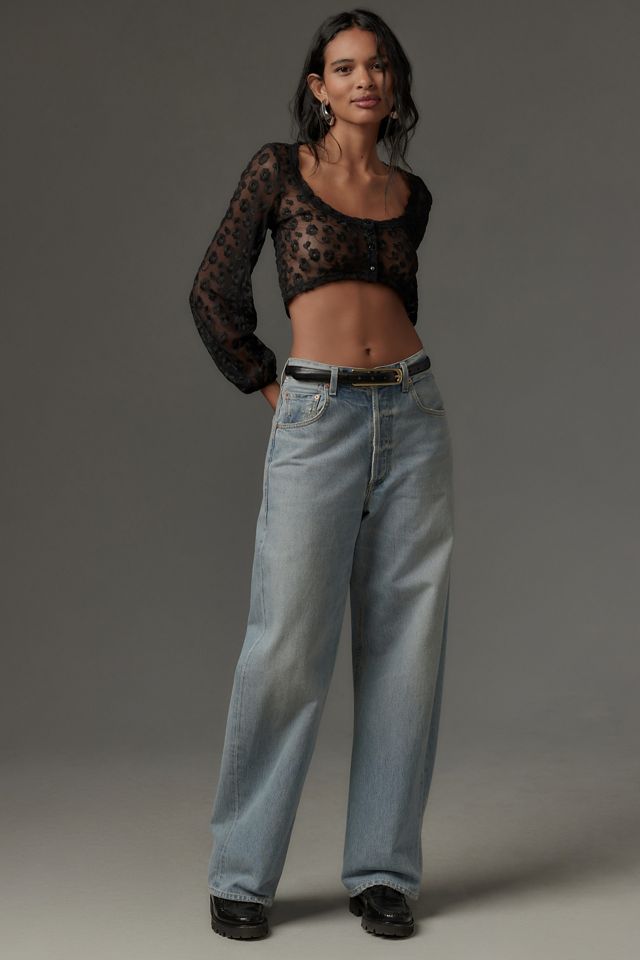 Only Hearts Maiden Long-Sleeve Cropped Button-Front Top #3