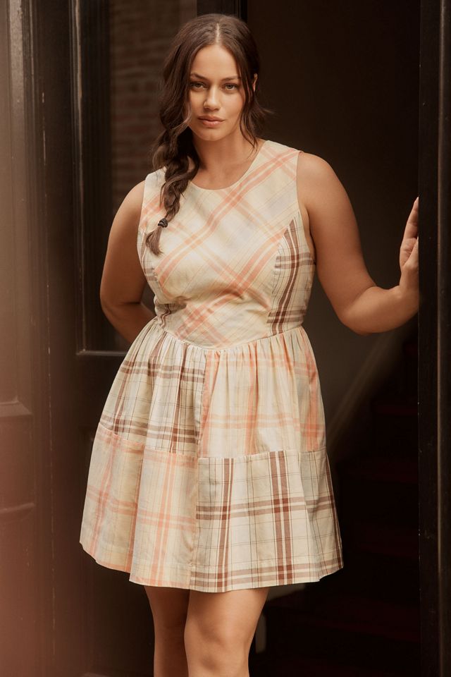 LyreBird Sleeveless Plaid Nap Mini Dress #7