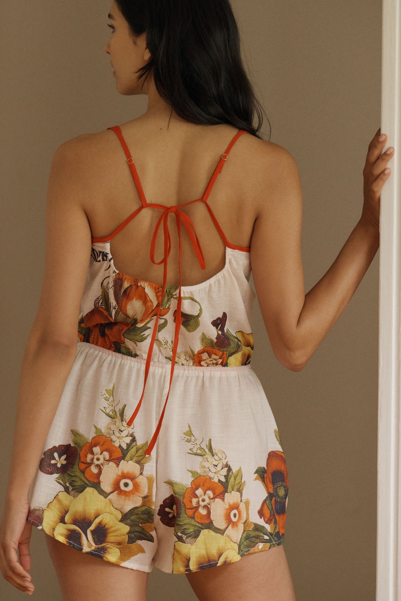 LyreBird Printed Cotton Romper
